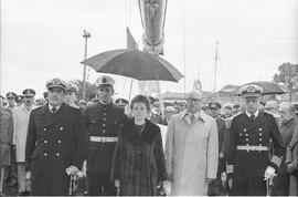 Fotografia de acto militar con la participación de la Presidenta María Estela Martínez de Perón
