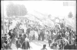 Fotografía de movilización por el regreso de Juan Domingo Perón a la Argentina