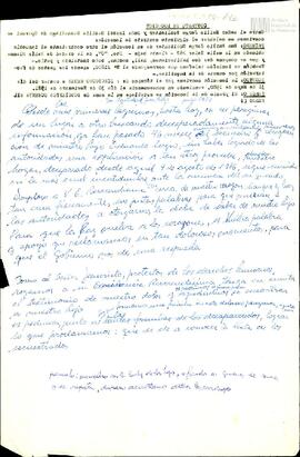Borrador de carta de Celia Jinkis de Korsunsky para el Papa Juan Pablo II