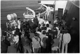 Fotografía de misa en Islas Malvinas