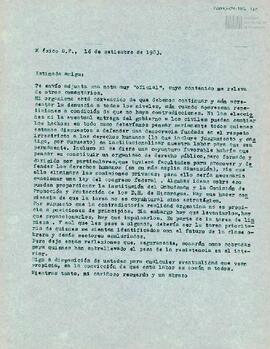 Carta de Carlos González Gartland a una amiga