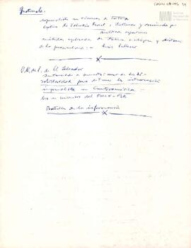 Anotación sobre miembros de la representación del FMLN-FDR