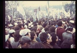 Fotografía de la movilizacion popular por el regreso al país de Juan Domingo Perón