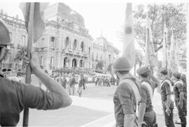 Fotografía de tropas militares en acto conmemorativo del 164 de la Batalla de Tucumán