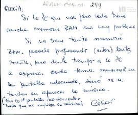Anotación de Cesar para Celia