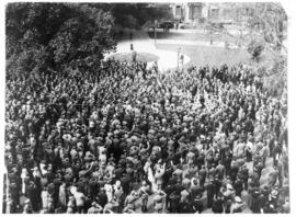 Fotografía de la Legión Cívica en el aniversario del golpe de Estado de 1930