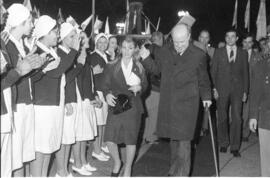 Fotografía de acto oficial por la visita de Juan Pablo II