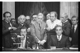 Fotografía de la asunción del Presidente Raúl Alfonsín