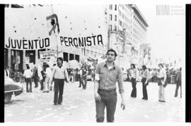 Fotografía de apoyo a la candidatura de Juan Domingo Perón en las elecciones presidenciales