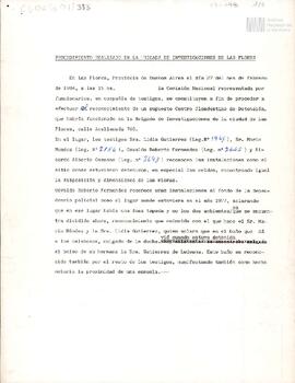 Actas de procedimientos de la Brigada de Investigaciones de Las Flores
