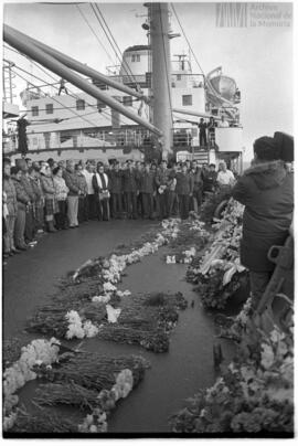 Fotografía de misa en Islas Malvinas