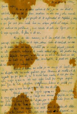 Carta de Eduardo Adolfo Capello a sus padres, Soledad Davi de Capello y Jorge Gabino Capello