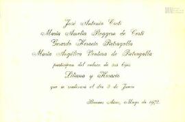 Copia digital de tarjeta de participación al casamiento de Liliana y Horacio