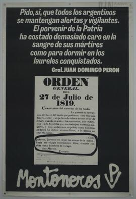 Copia digital de afiche de la organización Montoneros