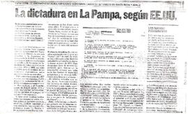 Artículo periodístico sobre documentos desclasificados de Estados Unidos