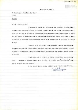 Carta para Carlos González Gartland de María E. Barzan