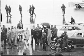 Fotografía de Juan Domingo Perón al arribar a la Argentina