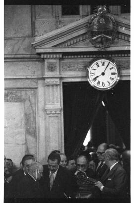 Fotografía de la asunción del Presidente Raúl Alfonsín