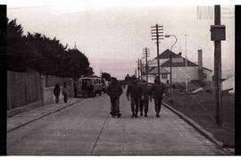 Fotografía del desembarco Argentino en el marco de la guerra de Malvinas