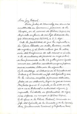 Fotocopia de habeas corpus en favor de Eduardo Korsunsky