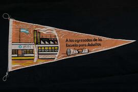 Banderín escolar de María Angélica Lema, madre de María Angélica Sabelli