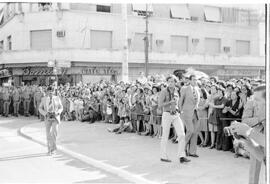 Fotografía de fotoperiodistas en acto conmemorativo del 164 aniversario de la Batalla de Tucumán