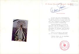 Sobre y carta del Secretariado General del Episcopado Argentino, Monseñor Carlos Galan, a Soledad...