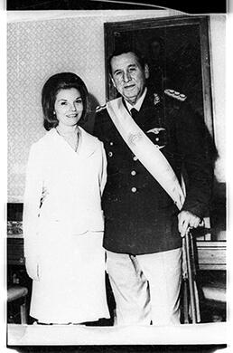 Fotografía de Juan Domingo Perón y María Estela Martínez de Perón