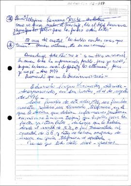 Anotación de Celia Jinkis de Korsunsky