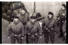 Fotografía del desembarco Argentino en el marco de la guerra de Malvinas