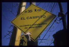 Fotografía de homenaje a detenidos desaparecidos del ex Centro Clandestino de Detención