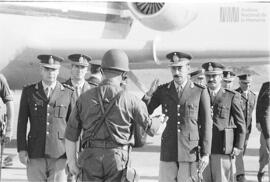 Fotografía del Presidente de facto Teniente General Jorge Rafael Videla, Comandante del III Cuerp...
