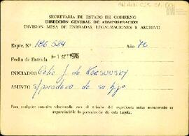 Ficha de trámite de la División Mesa de Entradas, Legalizaciones y Archivo iniciada por Celia Jin...