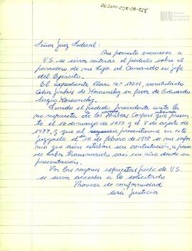 Borrador de habeas corpus sobre Eduardo Korsunsky