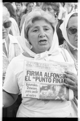 Fotografía de la Marcha de la Resistencia de 1986