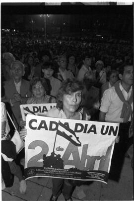 Fotografía del acto de ex combatientes de Malvinas