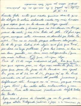 Carta de Eduardo Korsunsky a su hermana Gabriela