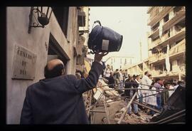 Fotografía del atentado a la AMIA