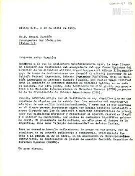 Carta para Manuel Buendía de Carlos González Gartland