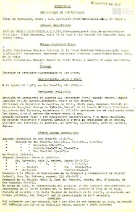 Ficha sobre testimonio de Celia Jinkis de Korsunsky