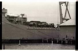 Fotografía del desembarco Argentino en el marco de la guerra de Malvinas