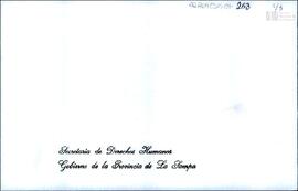 Invitación a la familia de Eduardo Sergio Korsunsky a un acto homenaje