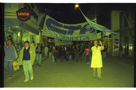 Fotografía de movilización por el conflicto provincial Correntino