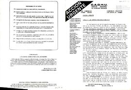 Comunicado de prensa "Acción Urgente" de la Comisión Argentina de Derechos Humanos (CADHU)