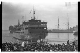 Fotografía del regreso de combatientes de Malvinas