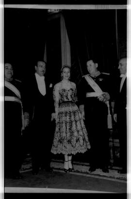 Fotografía de Juan Domingo Perón junto a Eva Duarte y Héctor José Cámpora