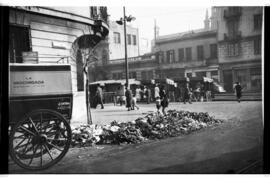 Fotografía de la huelga de recolectores de basura