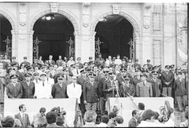 Fotografía de militares en acto conmemorativo del 164 de la Batalla de Tucumán