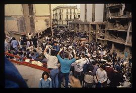Fotografía del atentado a la AMIA