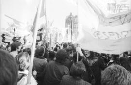 Fotografía de la movilización popular por el retorno de Juan Domingo Perón